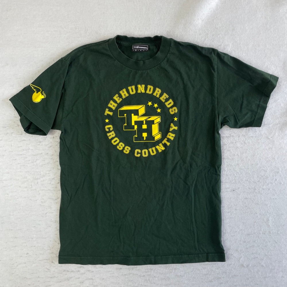 The Hundreds T-Shirt Mens Size M Green Cross Country Streetwear Short Sleeve